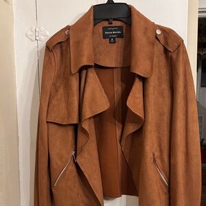 Haute Monde Women's Tan Leather Jacket